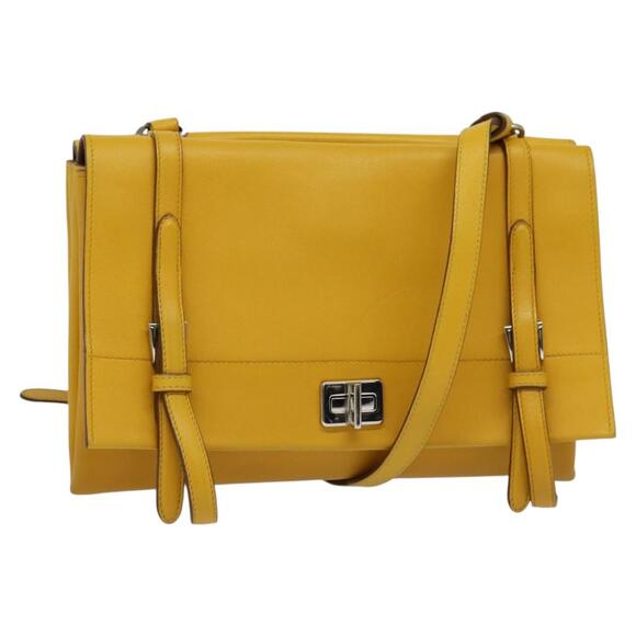 PRADA Shoulder Bag Yellow Silver - Picture 1 of 9